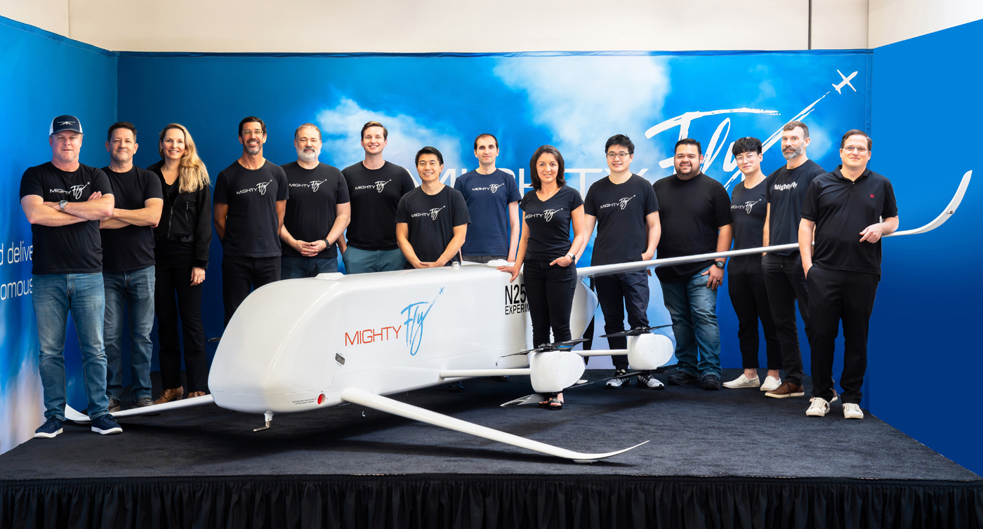 MightyFly Team at the 2024 Cento, 3rd Gen eVTOL prototype unveiling on January 25, 2024 in San Leandro, California, USA. MightyFly Team at the 2024 Cento, 3rd Gen eVTOL prototype unveiling on January 25, 2024 in San Leandro, California, USA.